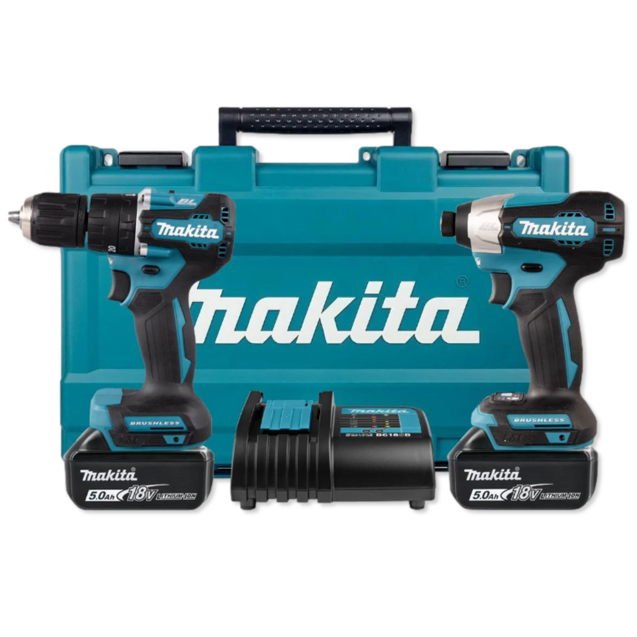 Makita DLX2414ST 18V LXT Sub-Compact Brushless 2-Piece Hammer Drill Driver / Impact Driver Kit
