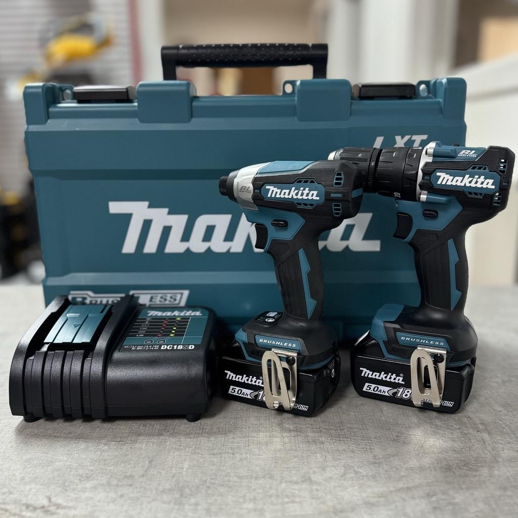 Makita DLX2414ST 18V LXT Sub-Compact Brushless 2-Piece Hammer Drill Driver / Impact Driver Kit