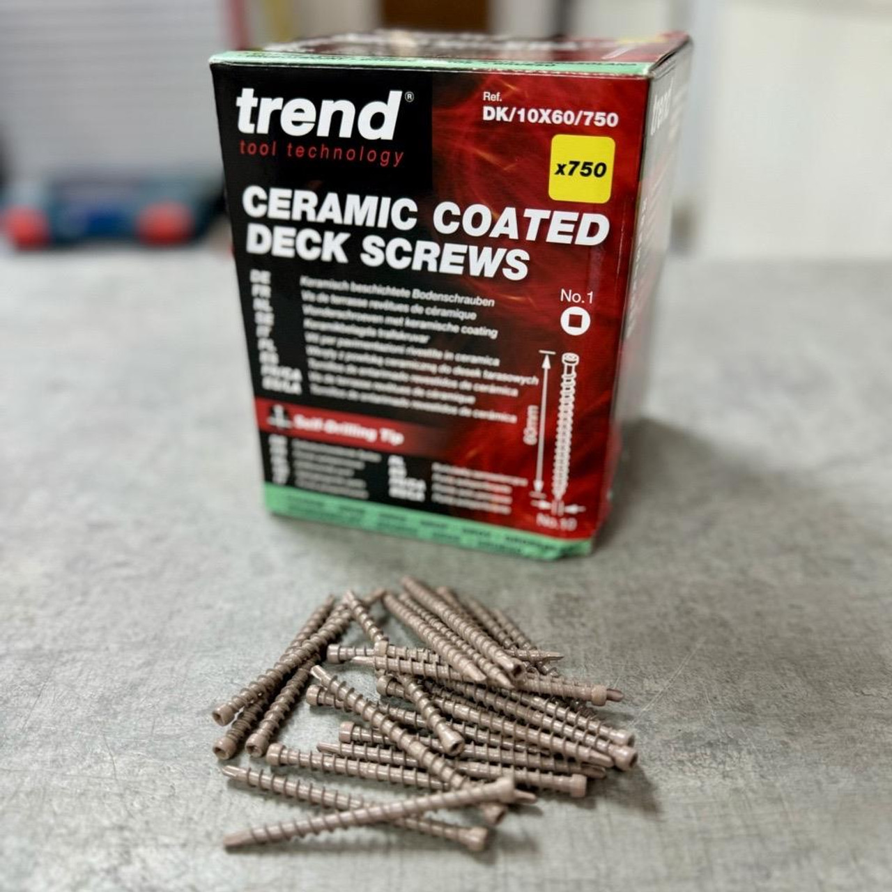 TREND DK/10X60/750 Ceramic-Coated Deck Screws No.10 x 60mm (750 pack)