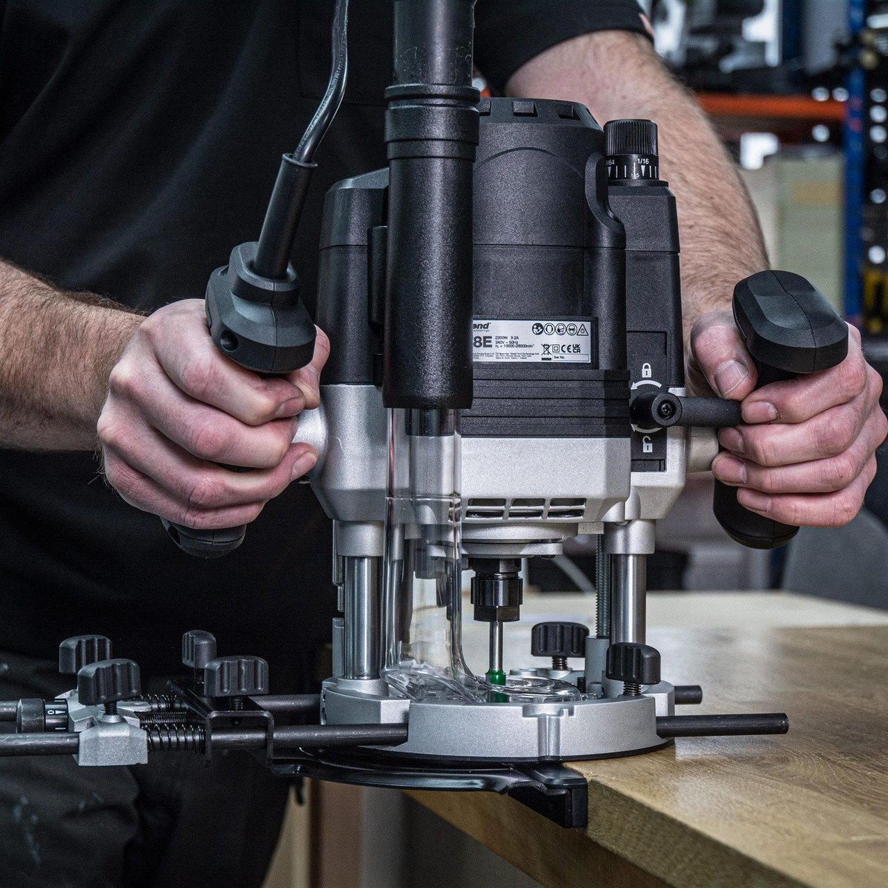 Trend T8EK 240V 1/2in 2200W Router 80mm Deep Plunge Cut Router Table Compatible