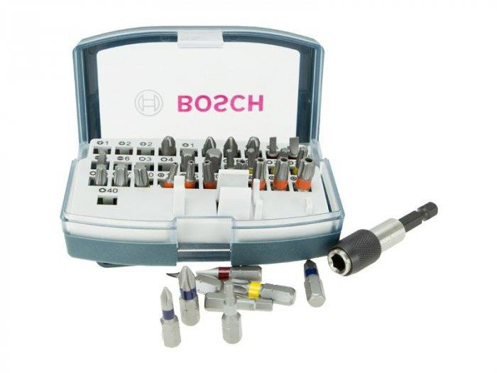 Bosch 32 Piece Screwdriver Drill Bit Set Colour Coded Magnetic Holder - 2607017319