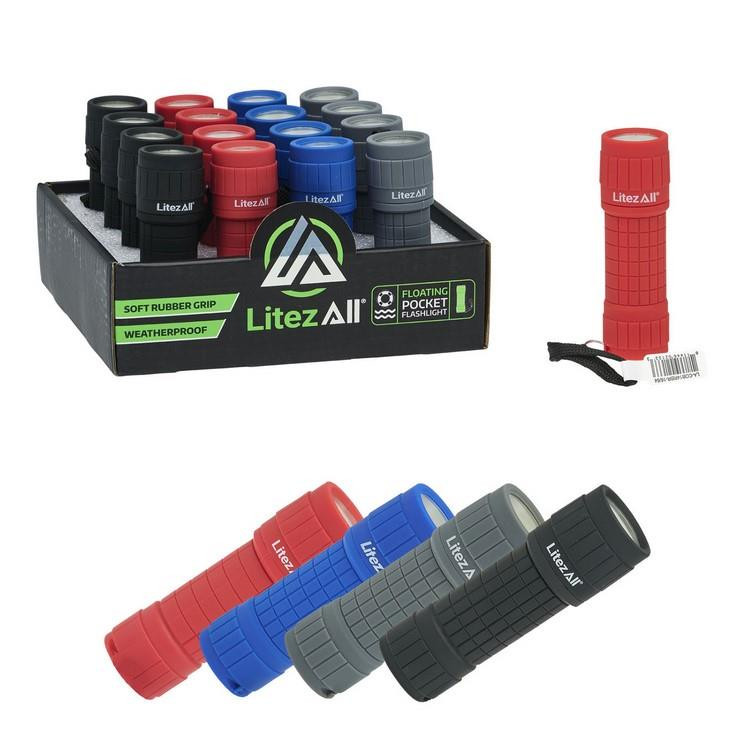 LitezAll 21333 Rubber-Coated Pocket Torch 100 Lumens
