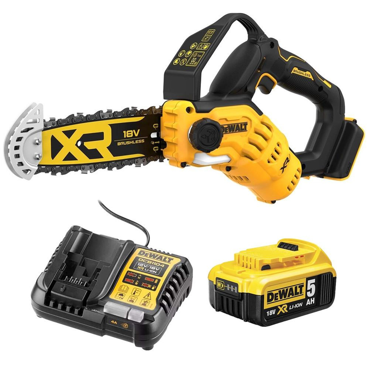 DeWalt DCMPS520P1-XJ 18v XR 8" 20cm Compact Pruning Saw - 1 x 5Ah Battery