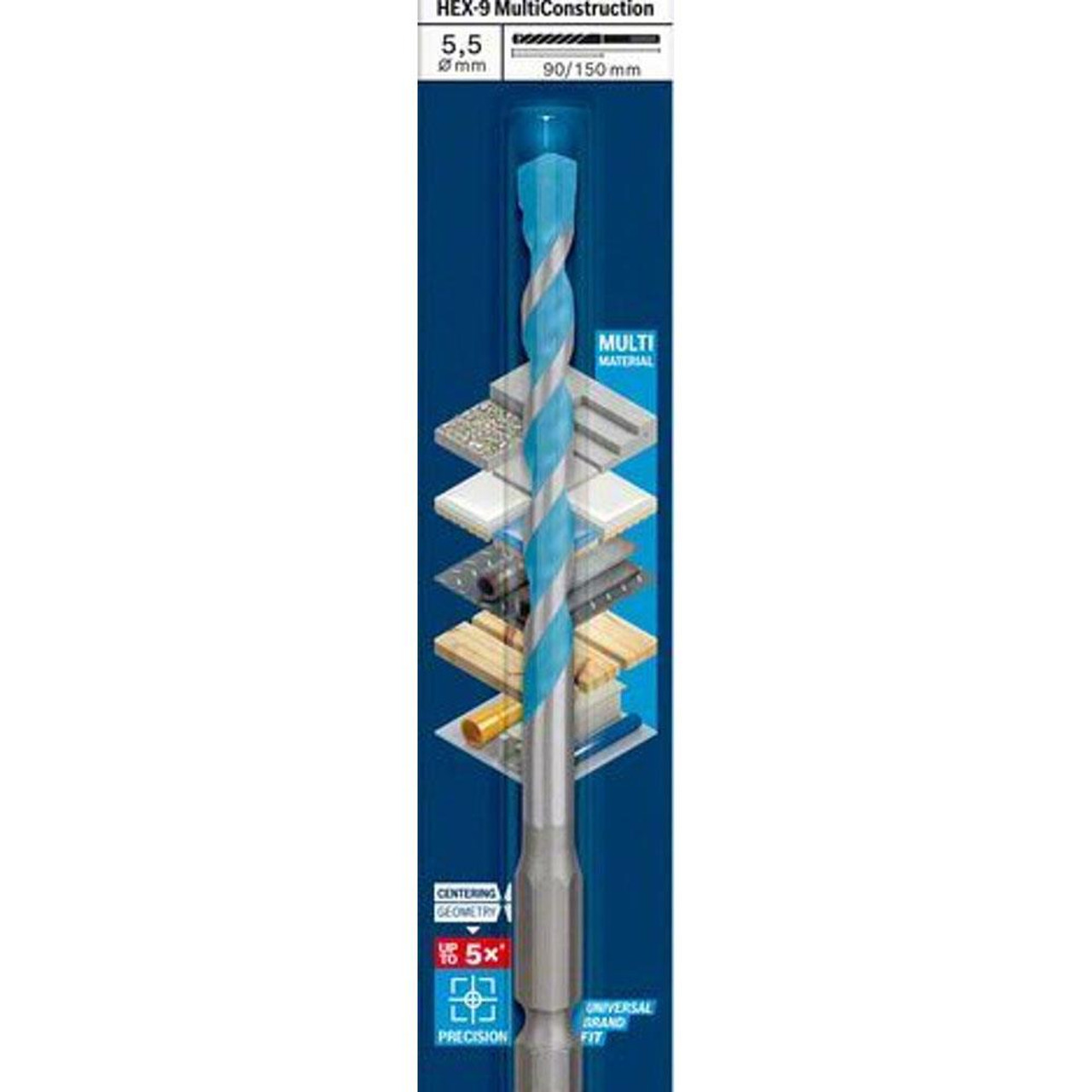 Bosch Expert MultiConstruction HEX-9 Drill Bit 5.5 x 90 x 150 mm 2608900573