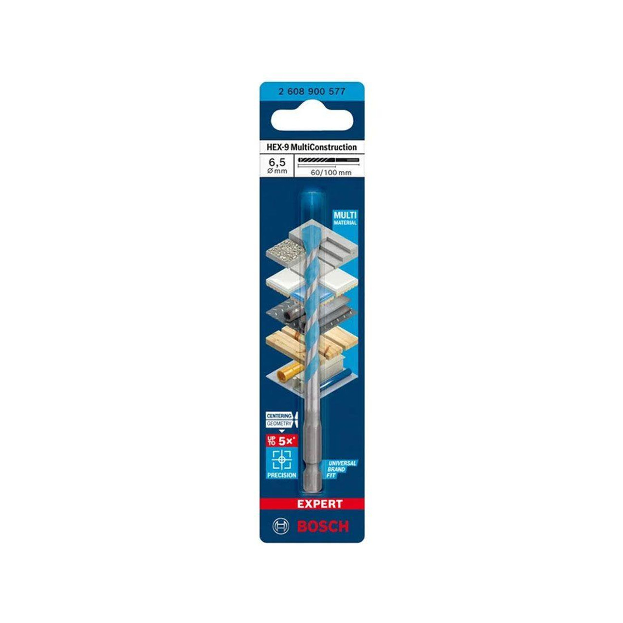 Bosch Expert MultiConstruction HEX-9 Drill Bit 6.5 x 60 x 100 mm 2608900577