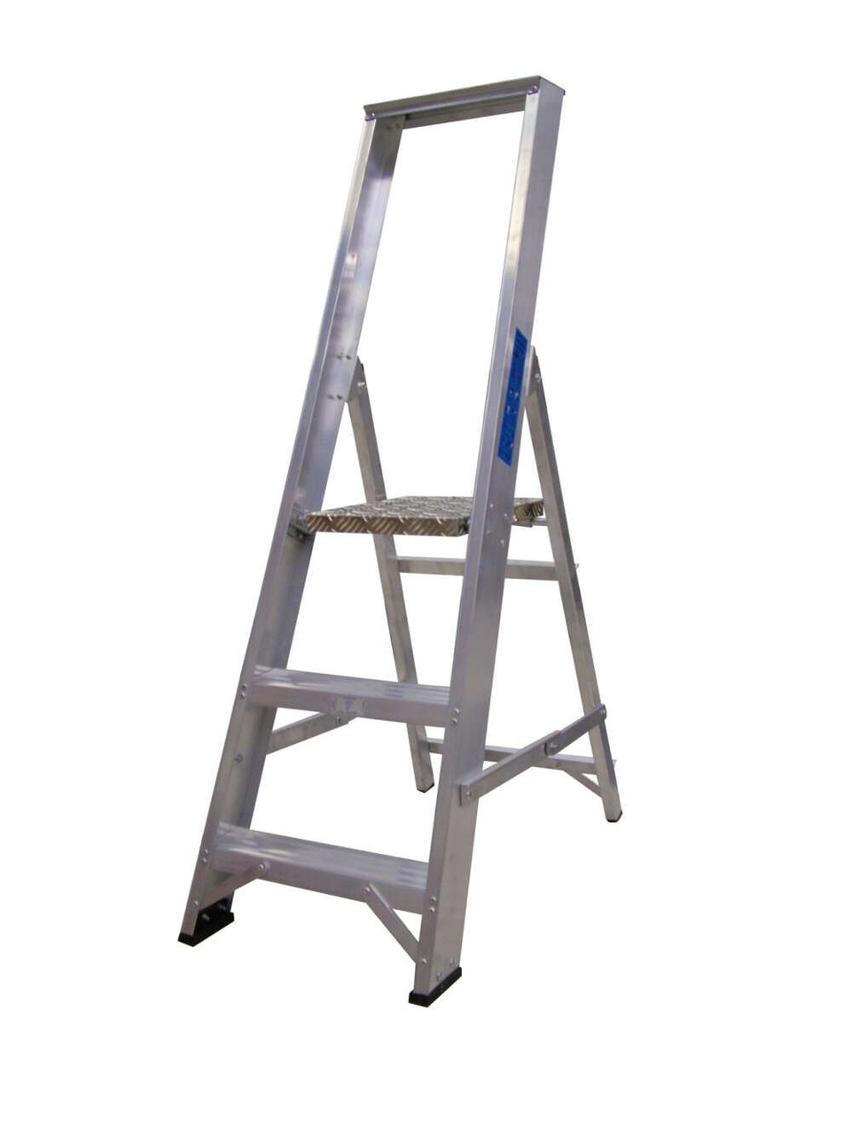 Lyte Industrial Aluminium Platform Step With Tool Tray 3 Tread