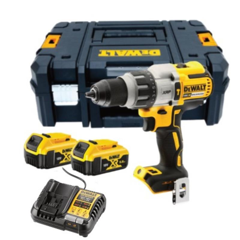 Dewalt DCD996P2 Combi Drill 18V XR Brushless 2x 5.0Ah Batteries Charger & TStak Case