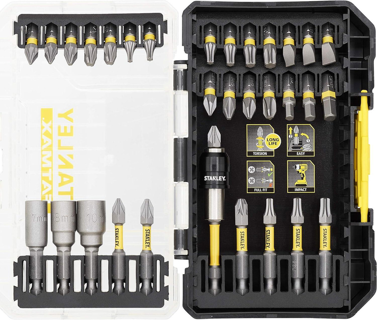 Stanley STA88557 FatMax Impact Torsion Bit Set in Multi-Stack Case (32 Piece)