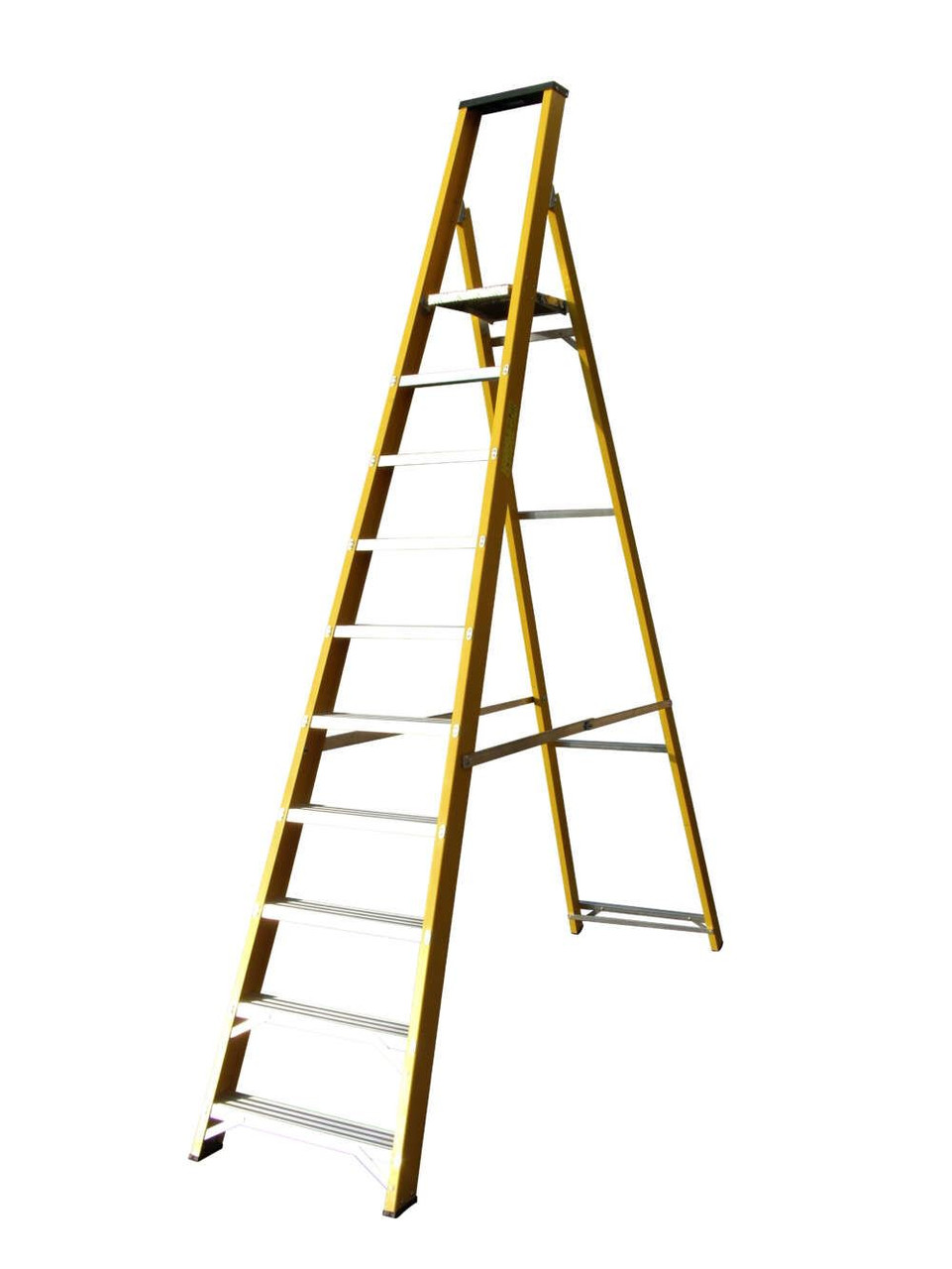 Lyte 10 Tread Heavy Duty Platform Stepladders Glassfibre EN131-2