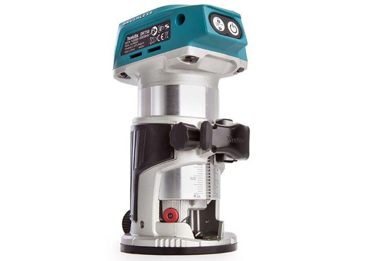 Makita DRT50ZX4 18V LXT Cordless Brushless Laminate Router Trimmer + Guide DRT50Z