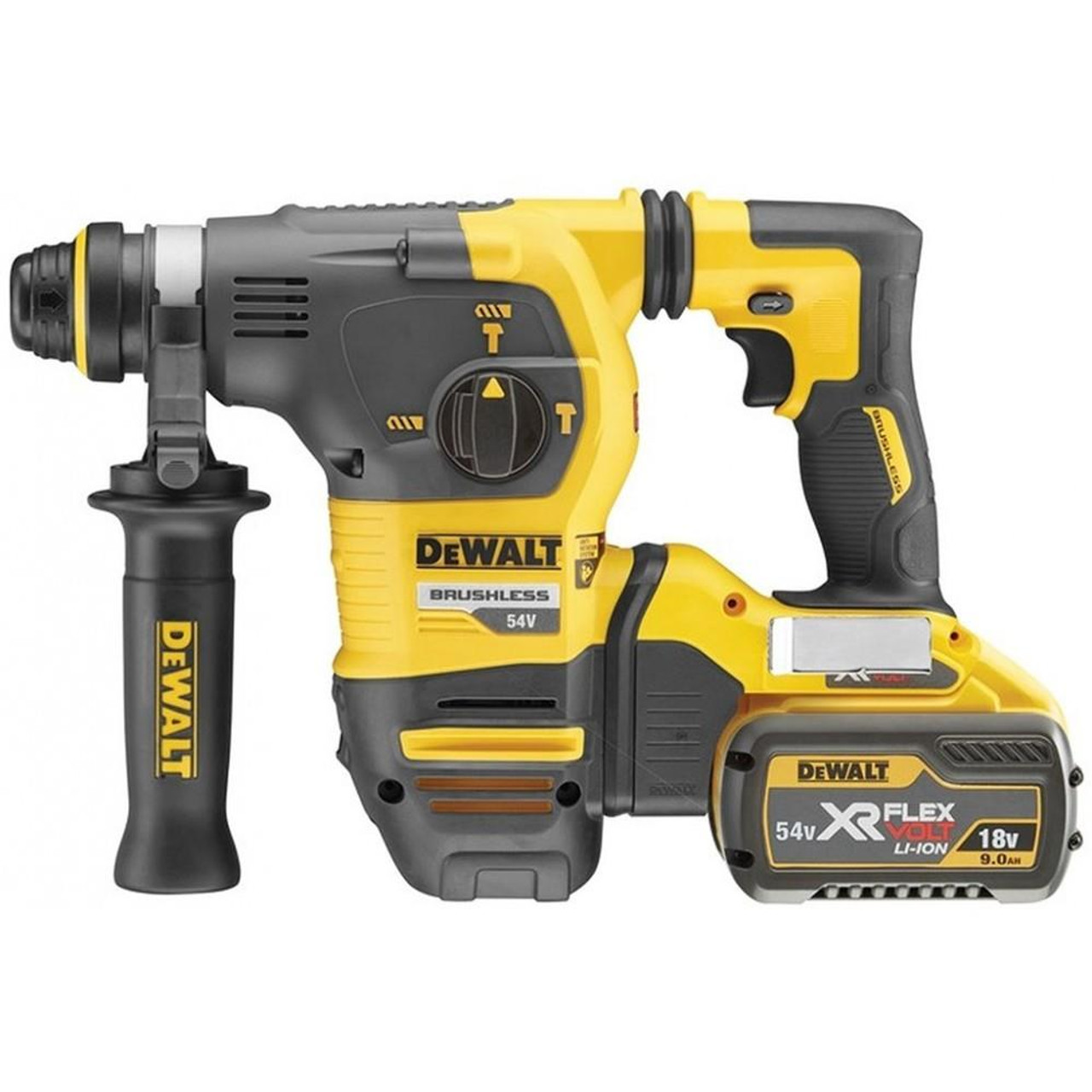 DeWalt Hammer Drill 54v Flexvolt SDS Plus with 2x 9ah Batteries DCH333X2