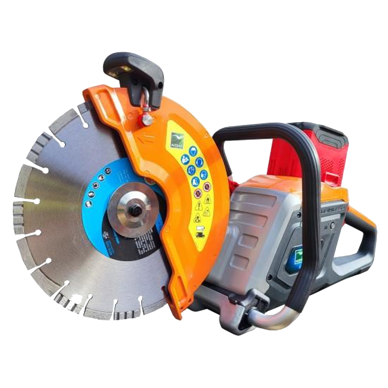ALTRAD Belle DC 300E+ 82v Cordless Cut-off Disc Cutter Kit with Batteries, Charger & Diamond Blade
