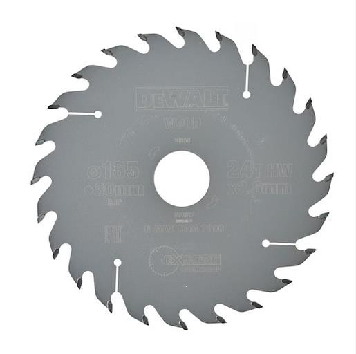 DeWalt DT4027-QZ EXTREME Workshop 165mm x 30mm 24T Circular Saw Blade