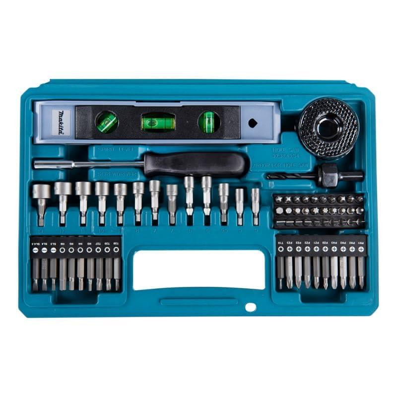 Makita 102 PCS DRILL & SCREW BIT SET WITH LEVEL & TAPE MEASURE - E-10730