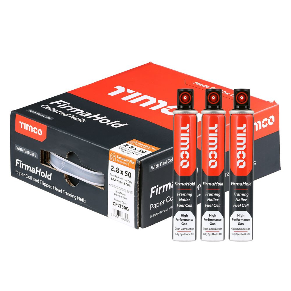 Timco FirmaHold Nail & Gas RG F/G+ 2.8 x 50/3CFC 3300 PCS Box