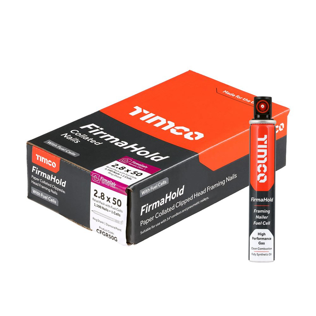 Timco FirmaHold Nail & Gas RG F/G 2.8 x 50/1CFC 1100 PCS Box