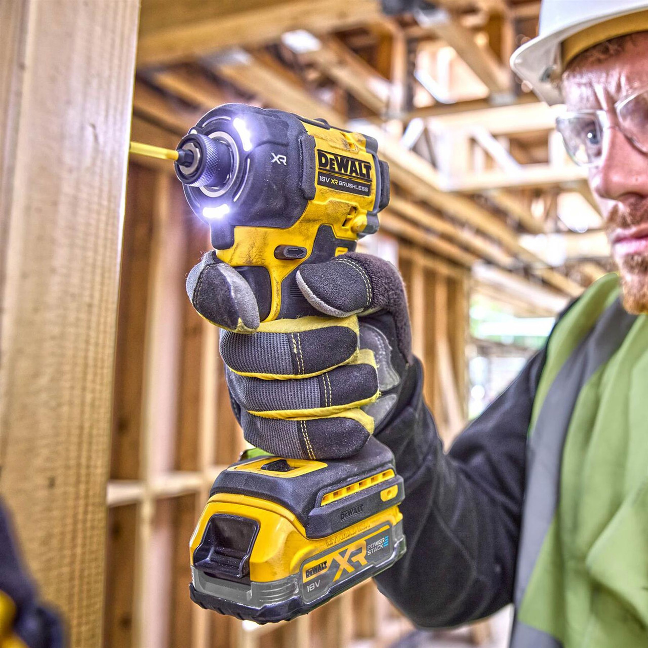 DeWalt 18V XR Brushless Hydraulic Impact Driver DCF870E2T-GB, 2x 1.7Ah Powerstack Batteries, Charger, and TSTAK Storage Case