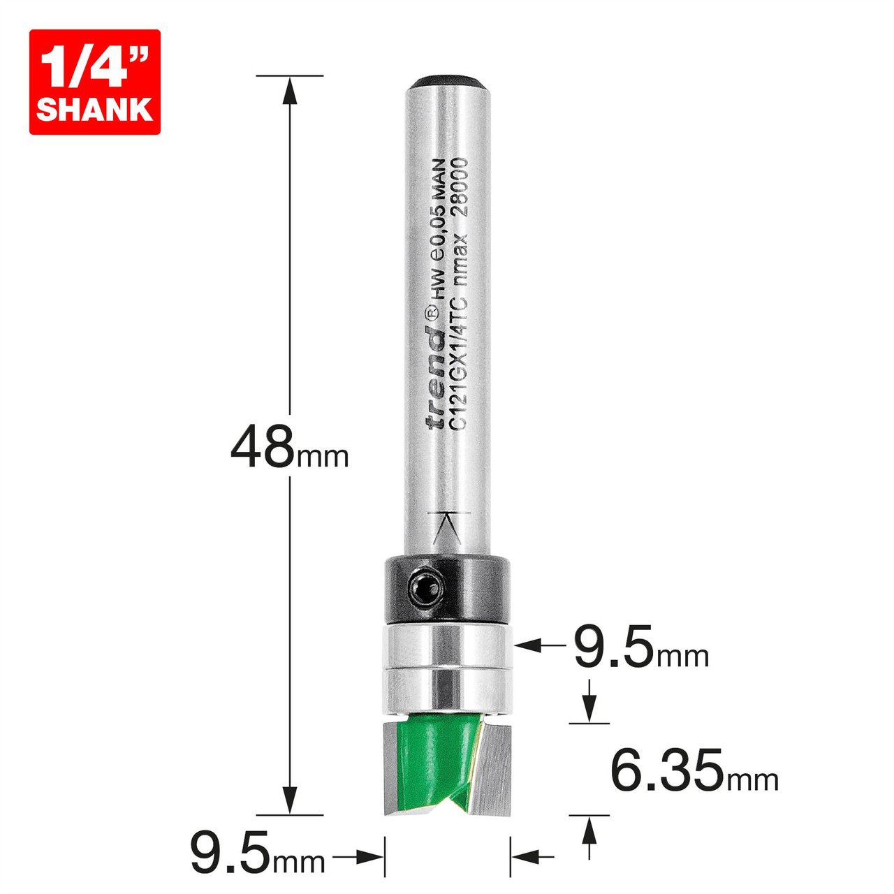 Trend Template profile 9.5mm diameter C121GX1/4TC