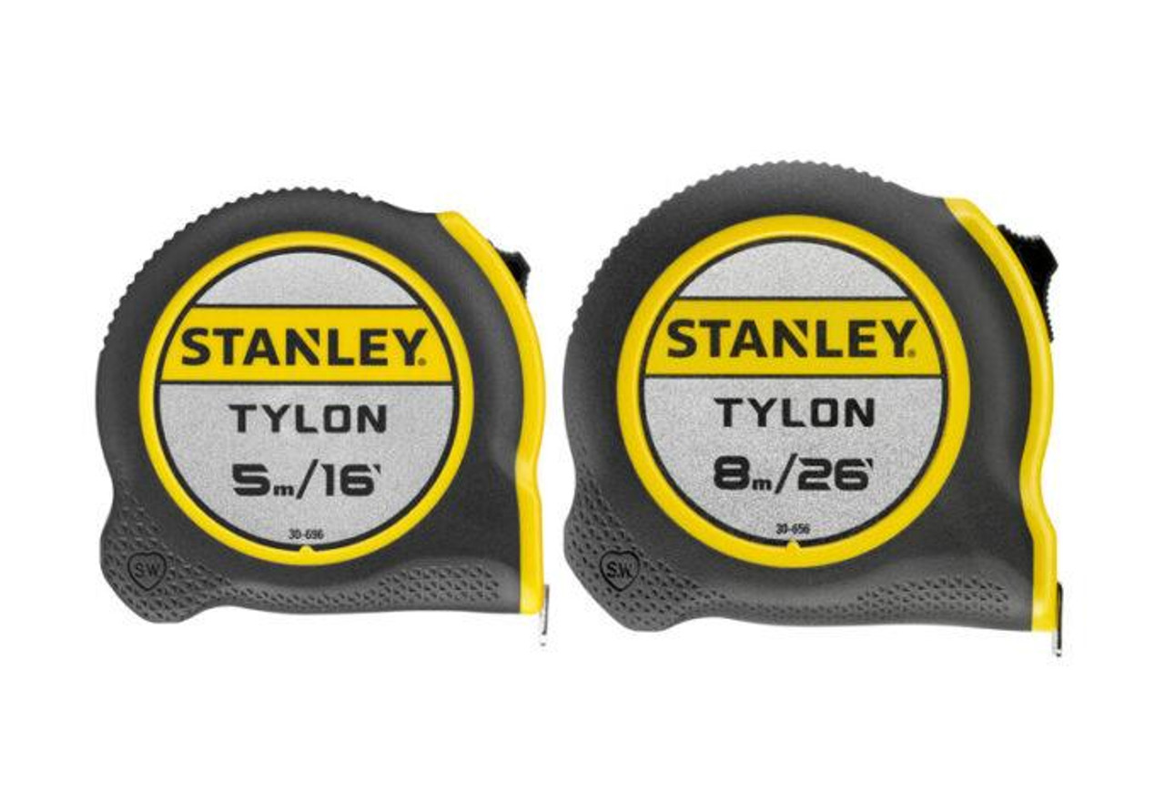 Stanley Tylon Pocket Tapes 5m/16ft + 8m/26ft (Twin Pack)  - STHT9-98985