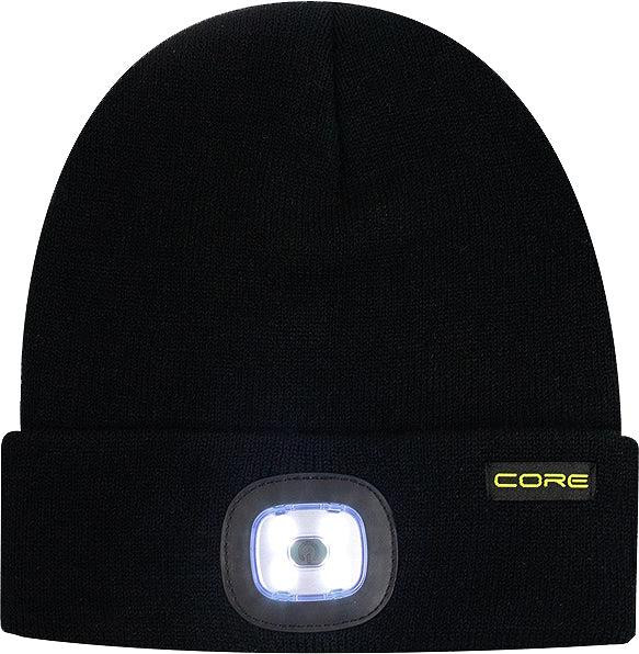 CORE LIGHTING CLB50-B Rechargeable Lighted Beanie Hat -Black