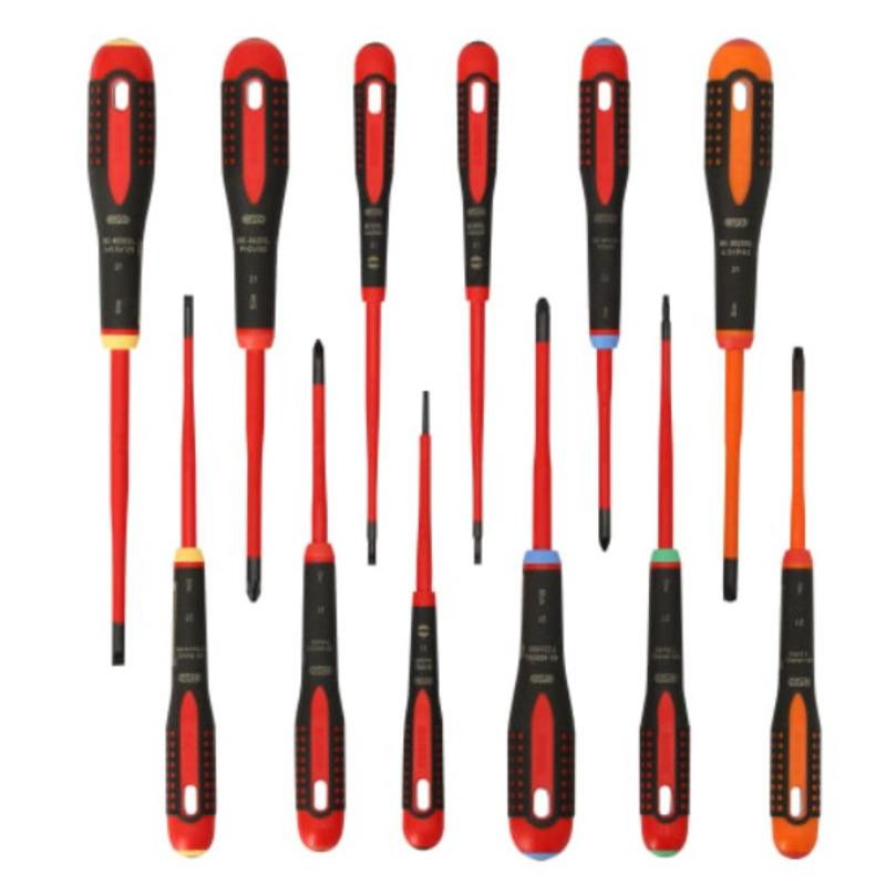Bahco XXL Ergo 12 Piece VDE Insulated Slim Screwdriver Set BE9878SL
