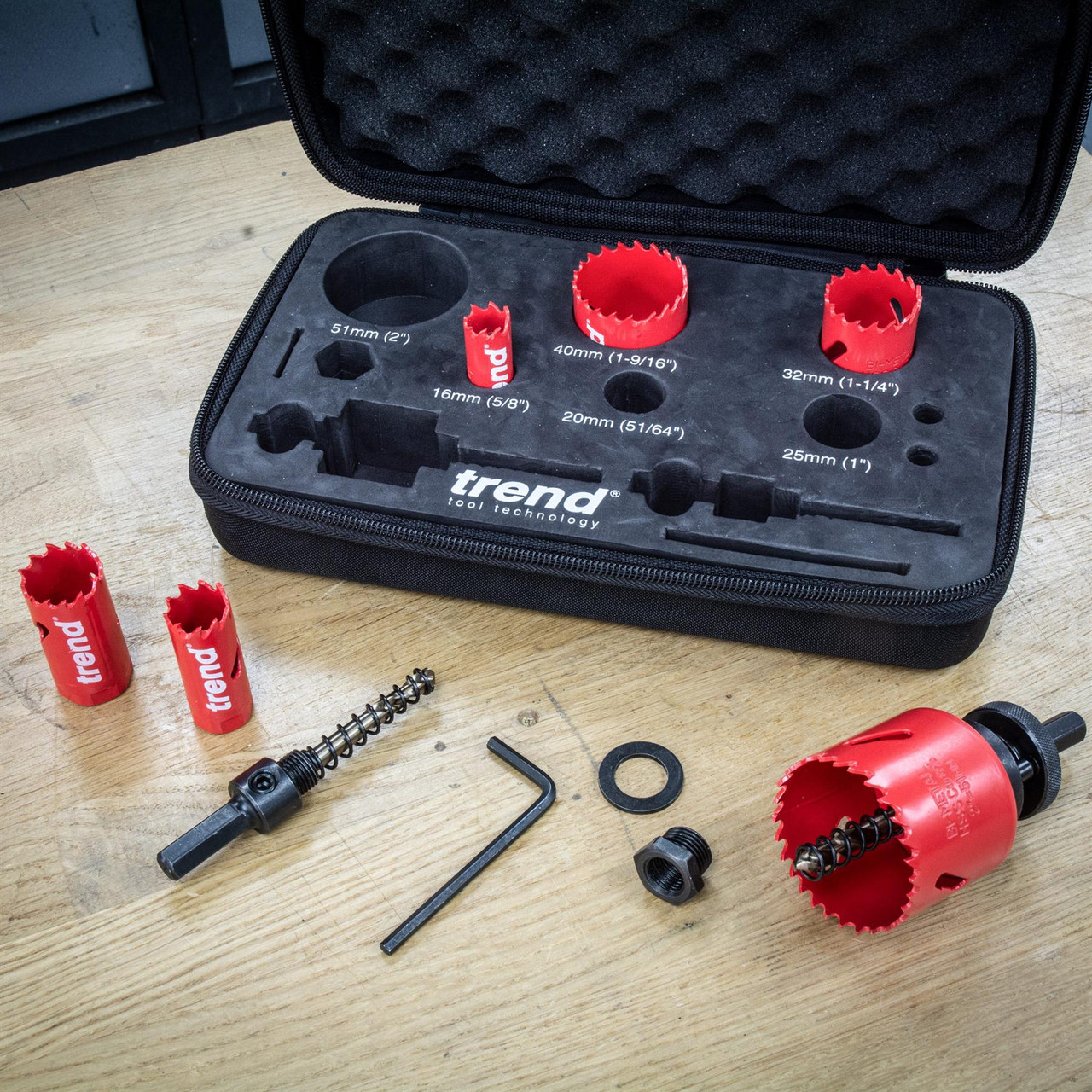 Trend 6-Piece Electrician Hole Saw Set in Storage Case HS/SET/6