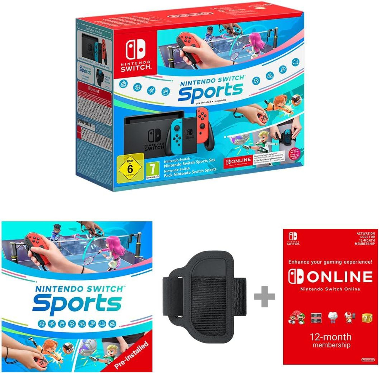 Nintendo Switch Neon Console & Nintendo Switch Sports Bundle