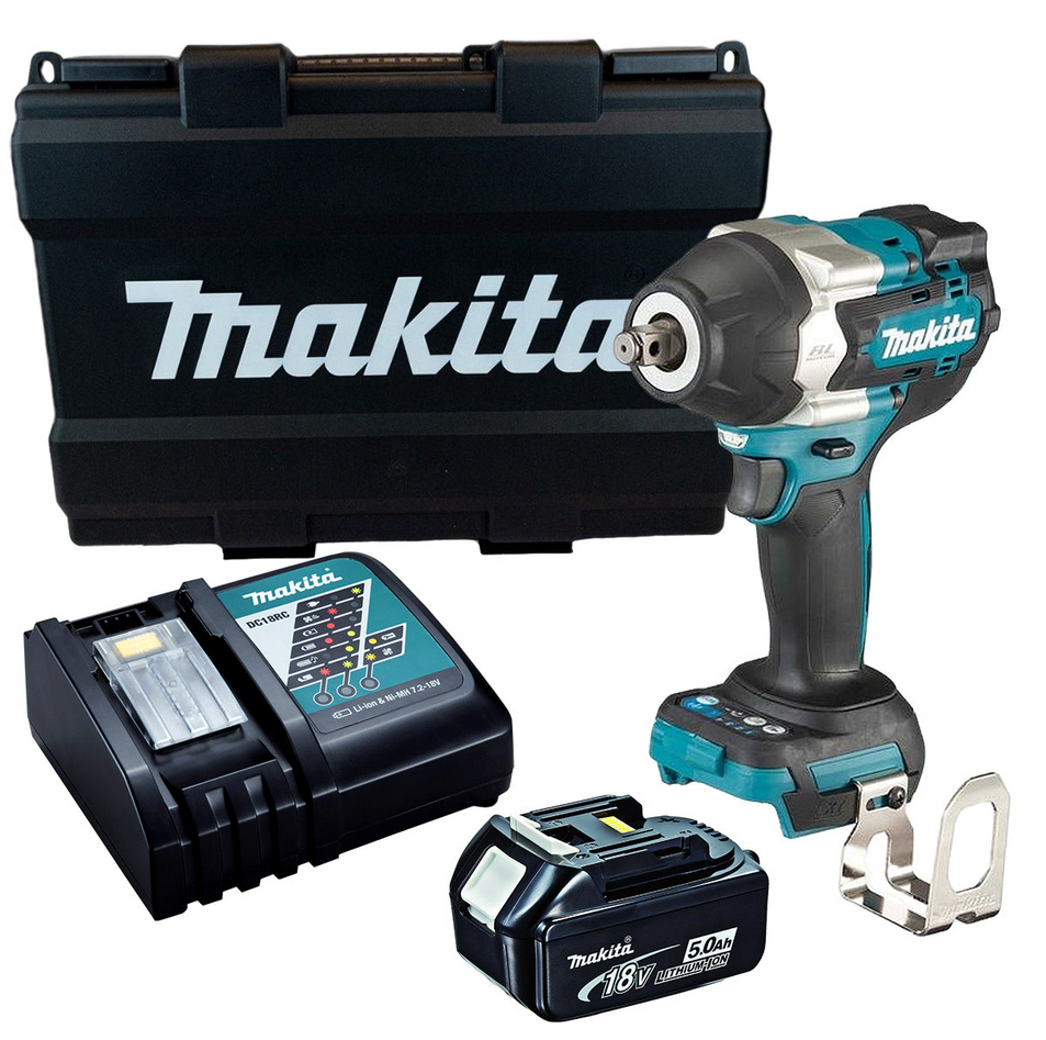 Makita DTW700RT 18v LXT Brushless Impact Wrench 1/2" Drive 4 Stage 1 x 5ah