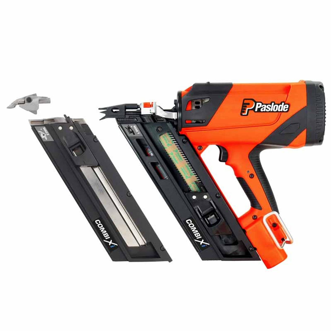 Paslode Combi Xi 2-In-1 Strip Nailer Kit with 2x Magazines and 1x 2.1Ah Battery - 014012