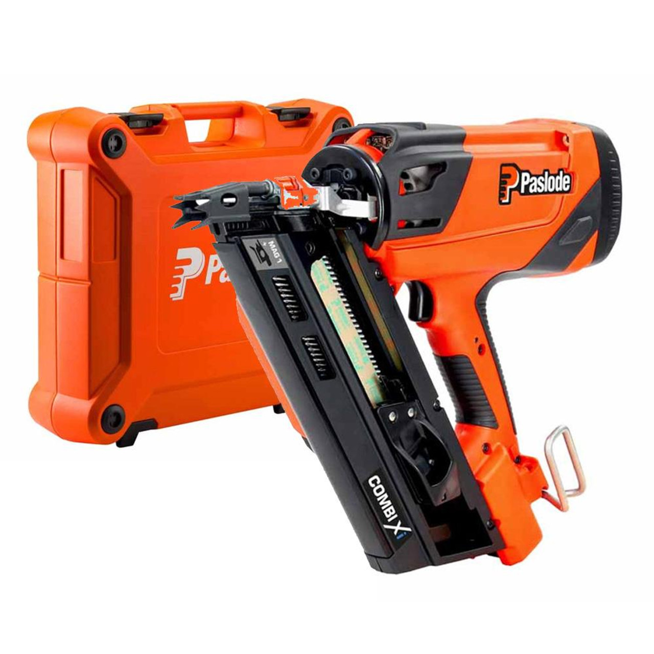Paslode Combi Xi 2-In-1 Strip Nailer Kit with 2x Magazines and 1x 2.1Ah Battery - 014012