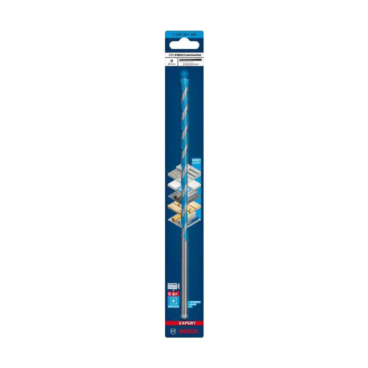 Bosch EXPERT 8.0 x 200 x 250mm CYL-9 Multi-Construction Drill Bit 2608901484