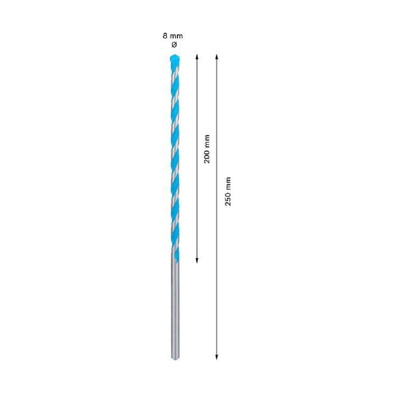 Bosch EXPERT 8.0 x 200 x 250mm CYL-9 Multi-Construction Drill Bit 2608901484