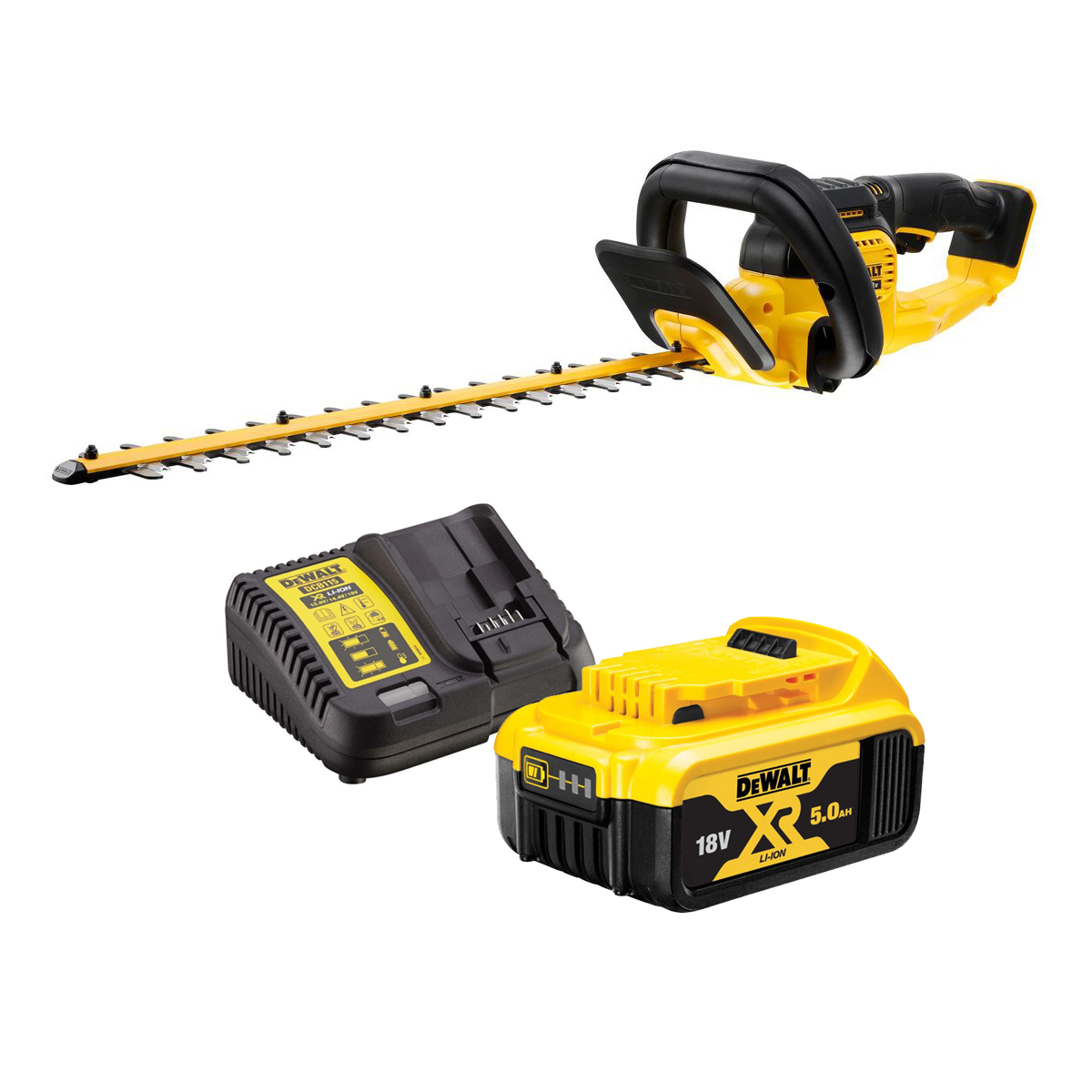 DeWalt DCMHT562P1-GB 18V XR Hedge Trimmer With 1 x 5Ah Battery