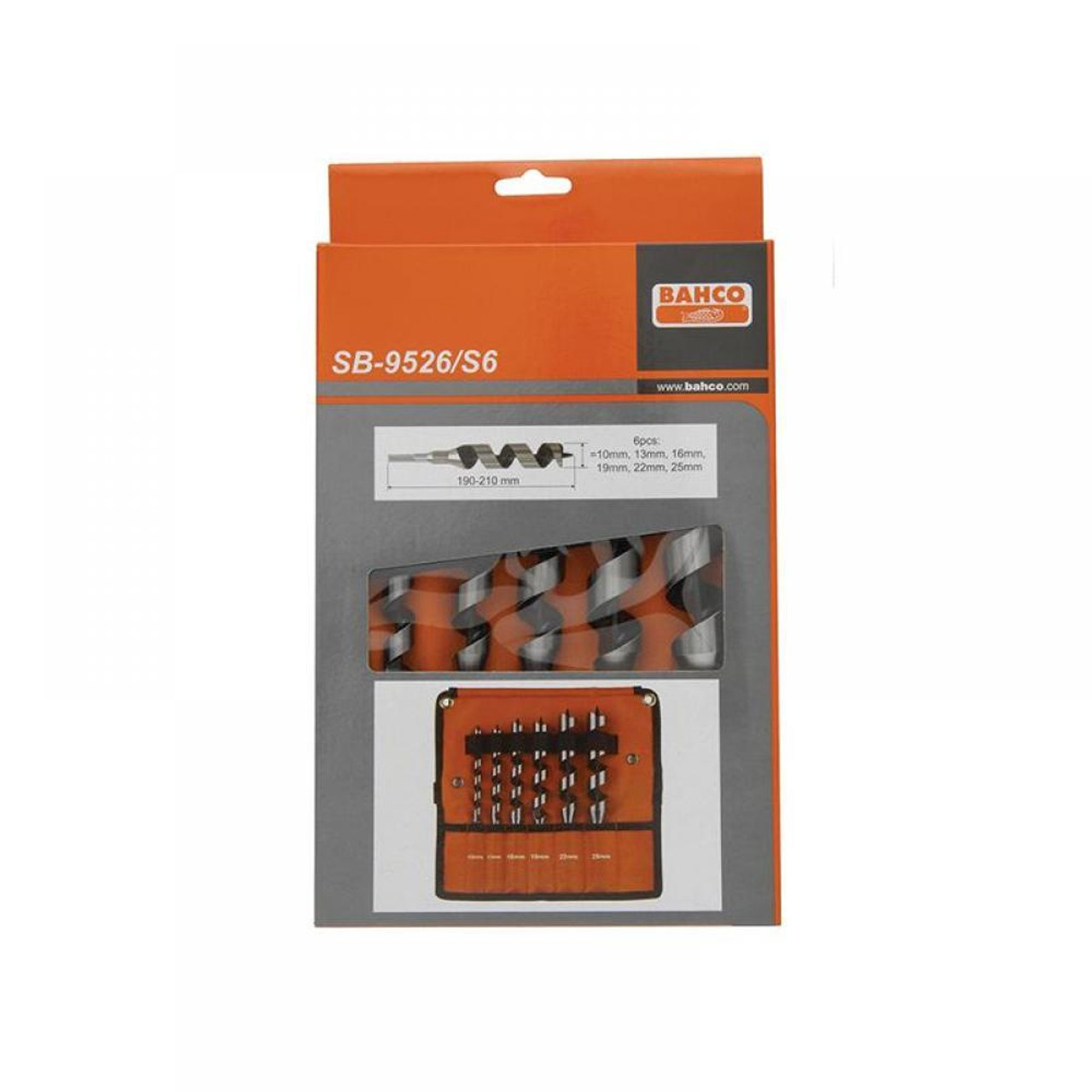 Bahco 9526 Combination Wood Auger Bit Set 10-25mm (6 Pieces)