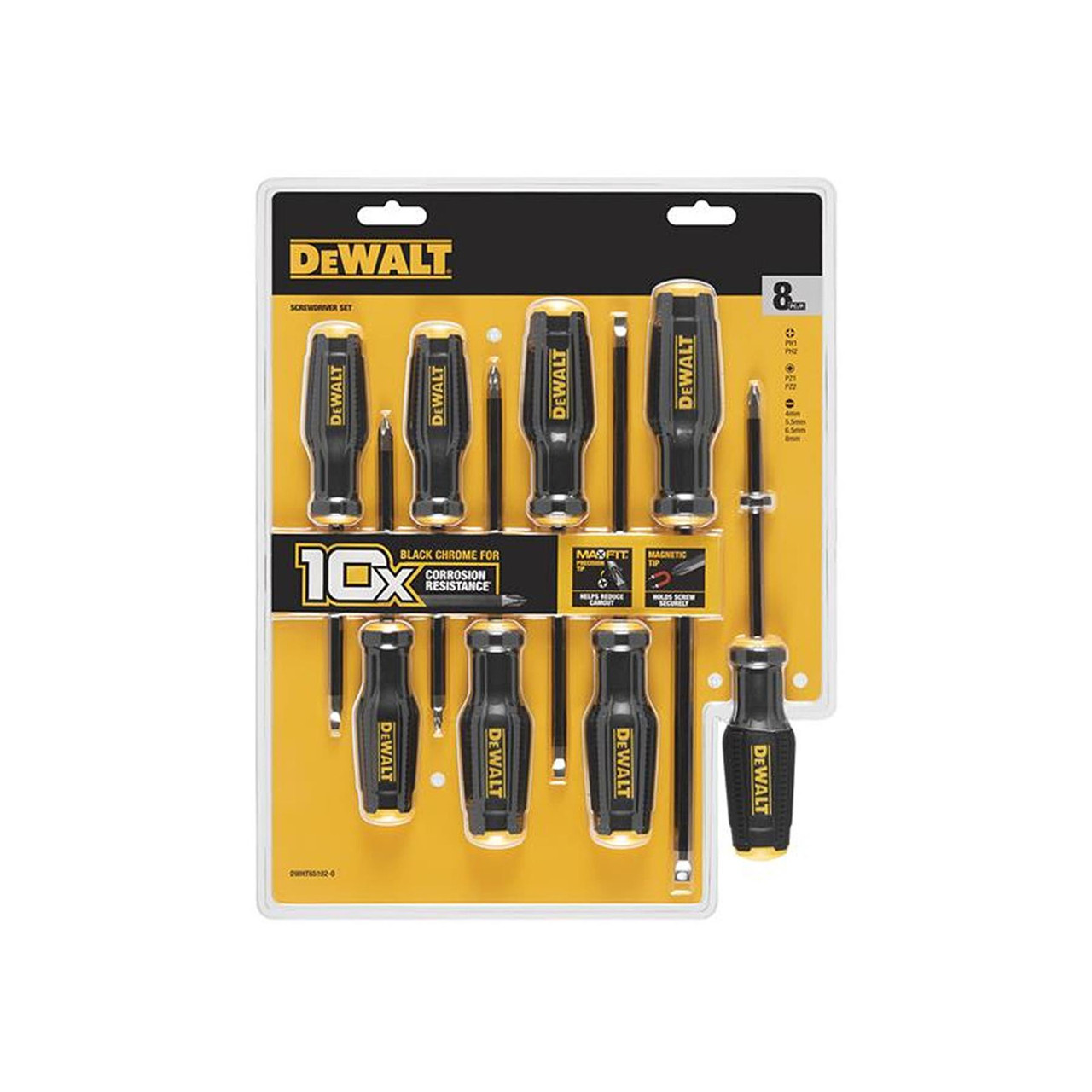 DeWalt DHT065102 MAX FIT® Screwdriver Set (8 Pieces)
