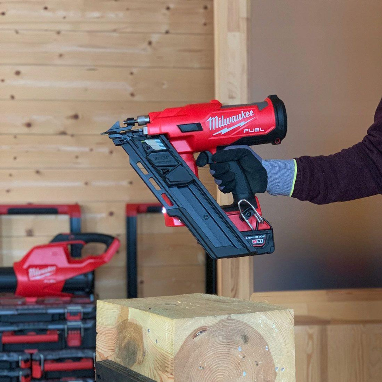 Milwaukee M18 FFN-0C 18v Fuel Cordless Brushless First Fix Framing Nailer Body Only in Carry Case 4933471406