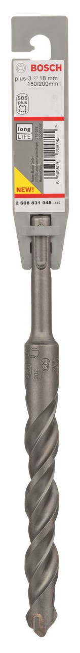 Bosch SDS Plus-3; Hammer Drill Bit 18.0x150x200mm 2608831048