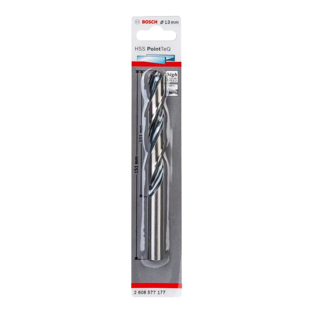 Bosch HSS Twist PointTeQ Drill Bit 1pc 13.0mm 2608577177