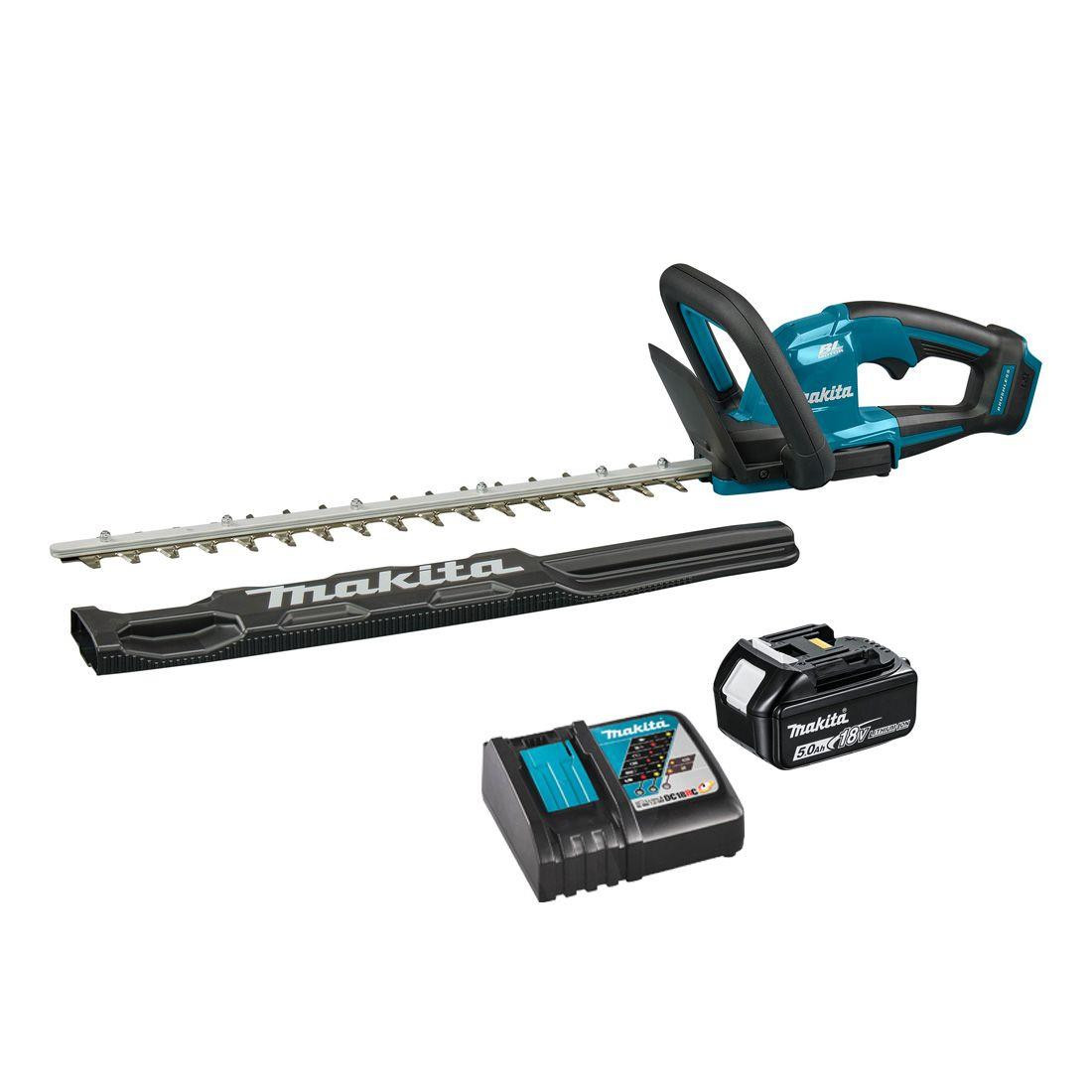 Makita DUH506RT Brushless Hedge Trimmer 50cm - 1x 5.0Ah battery and DC18RC charger