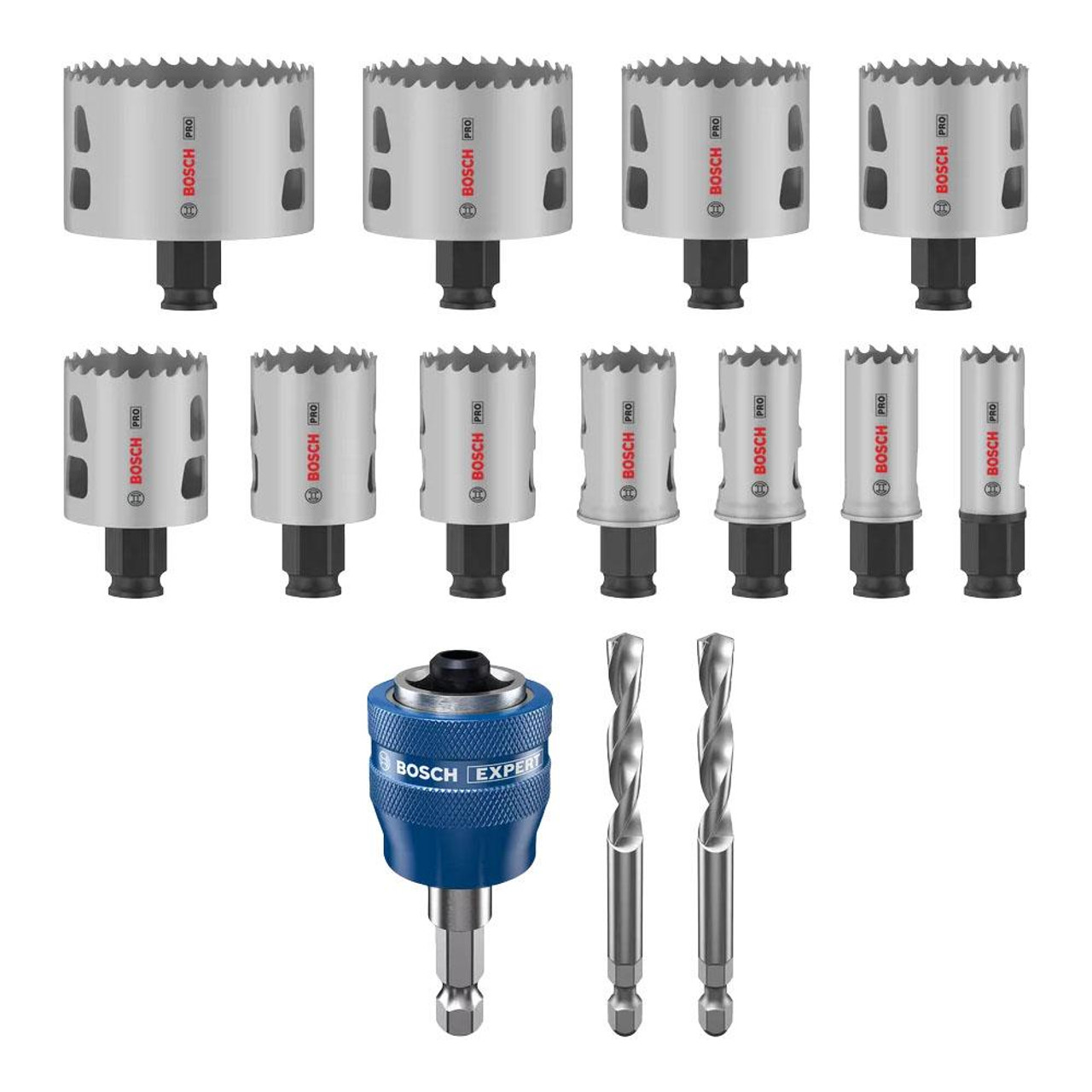 Bosch PRO Multi Material PC Plus Hole Saw Set, 14 pcs - 2608594434