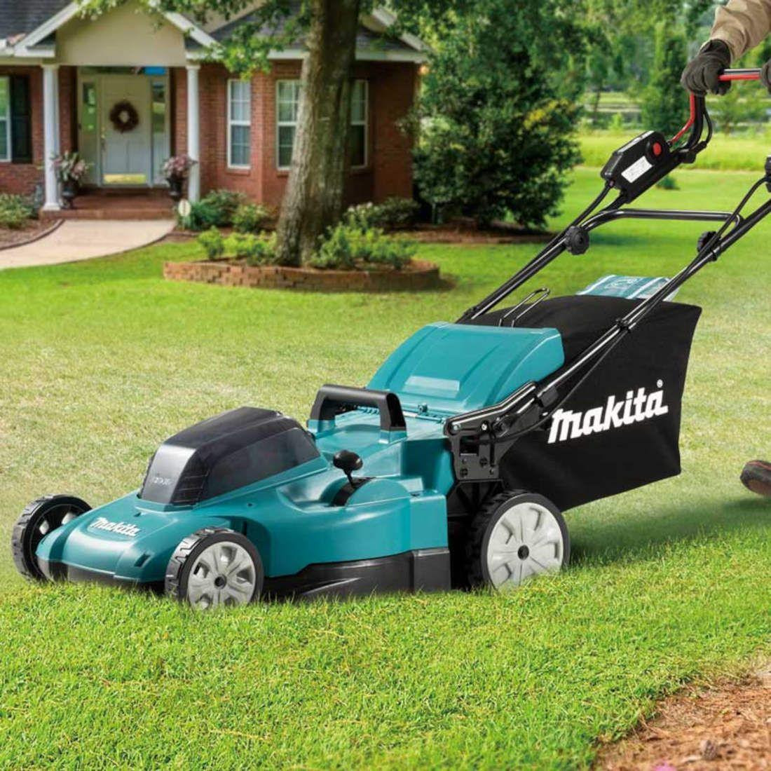 Makita DLM538PT2 Twin 18V / 36V 530mm Push Lawn Mower 2x 5.0Ah Battery Kit