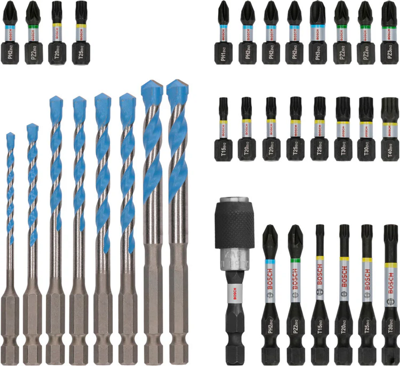 Bosch 2608522518 PRO Impact Screwdriving and Multiconstruction Drilling Mixed Set, 35 pcs 2608522518