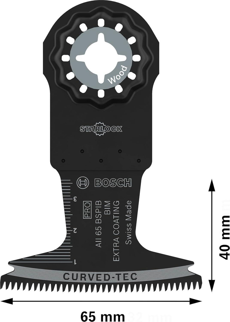 Bosch PRO AII 65 BSPIB Multitool Blade, 65x40 mm, Pack of 5 2608669083