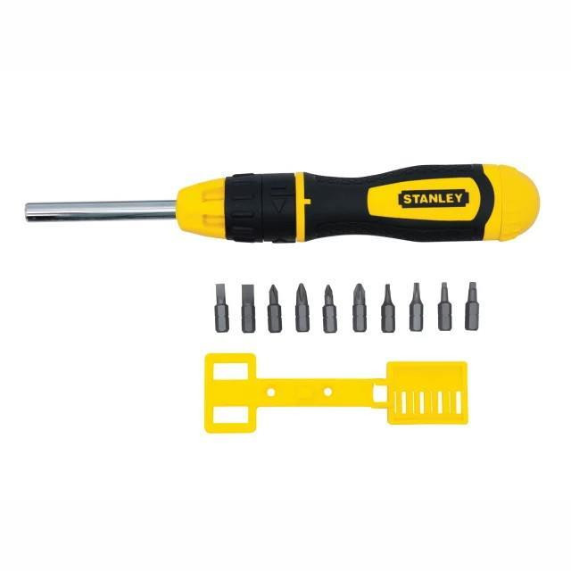 Stanley 0-68-010 Multibit Ratchet Screwdriver with 10 Bits