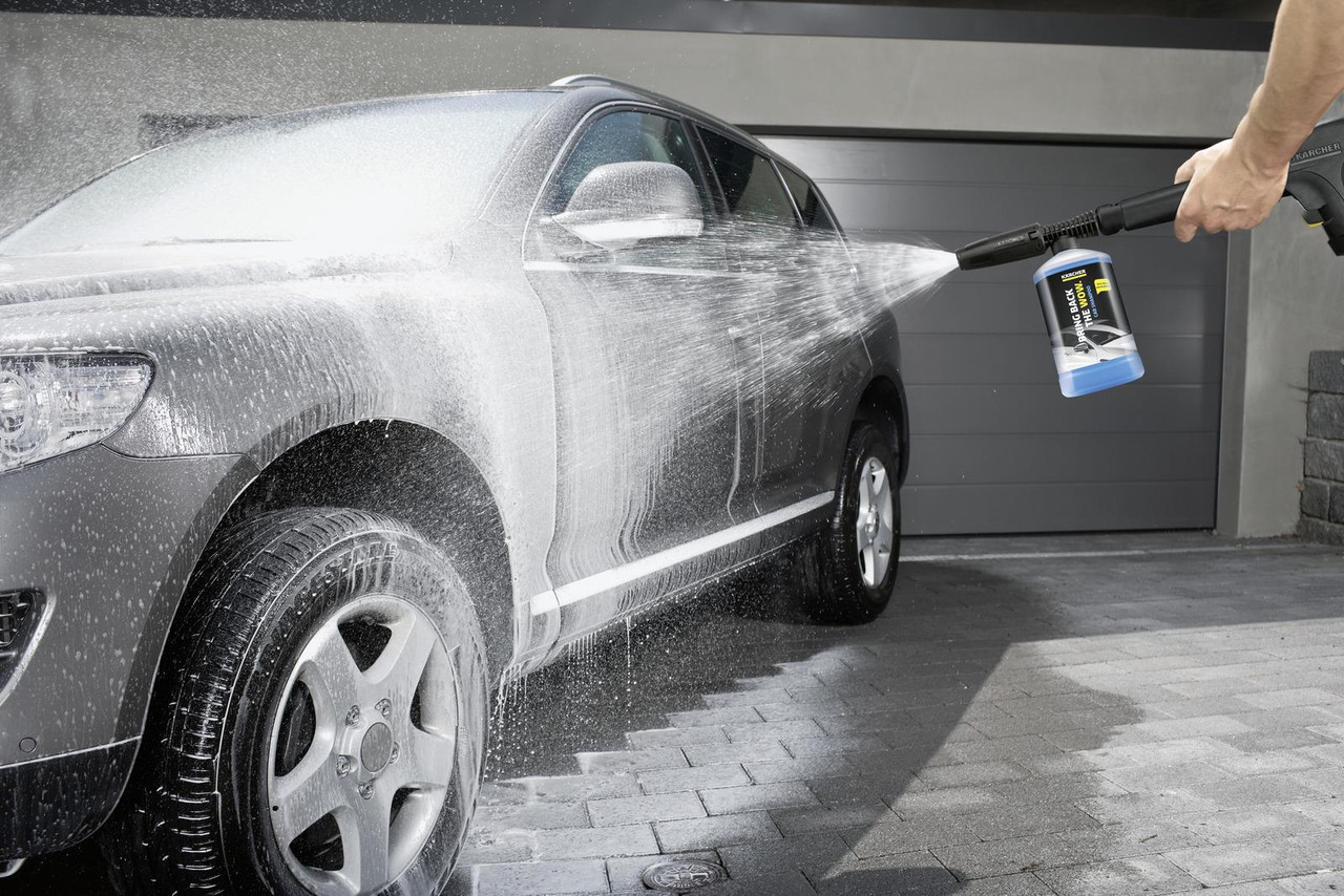 Karcher Snow Foam Bottle Pressure Washer Detergent Car Shampoo Plug Clean 3 In 1(1 litre) x 2 