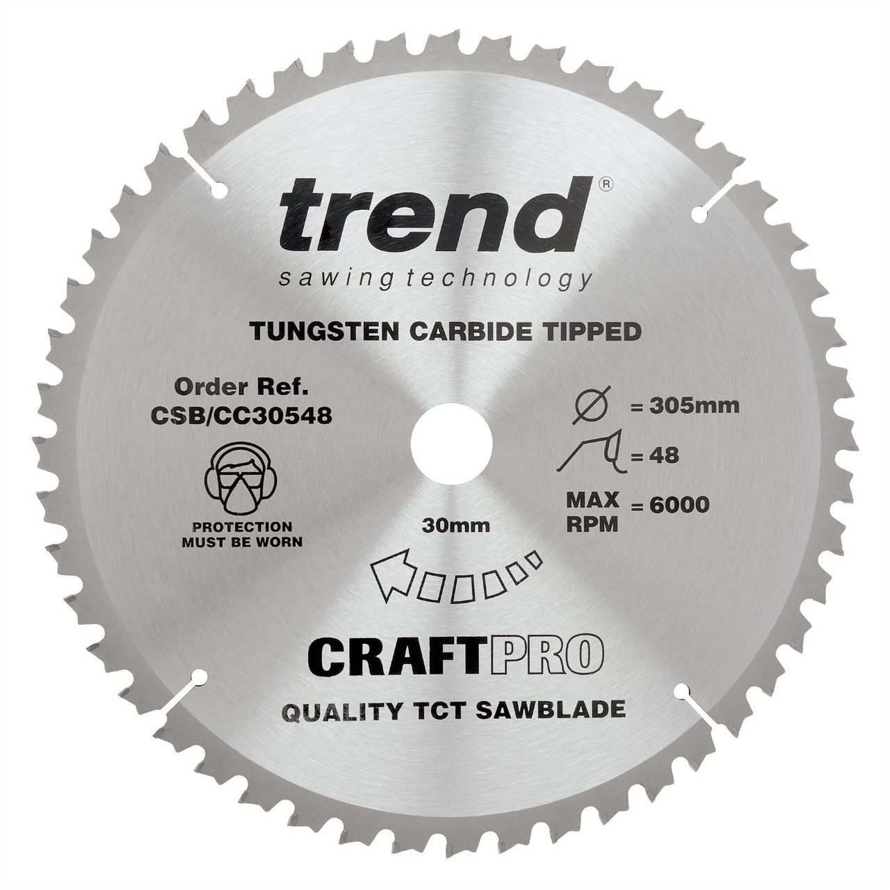 Trend CSB/CC30548 Wood Mitre Saw Blade 305mm x 30mm x 48T