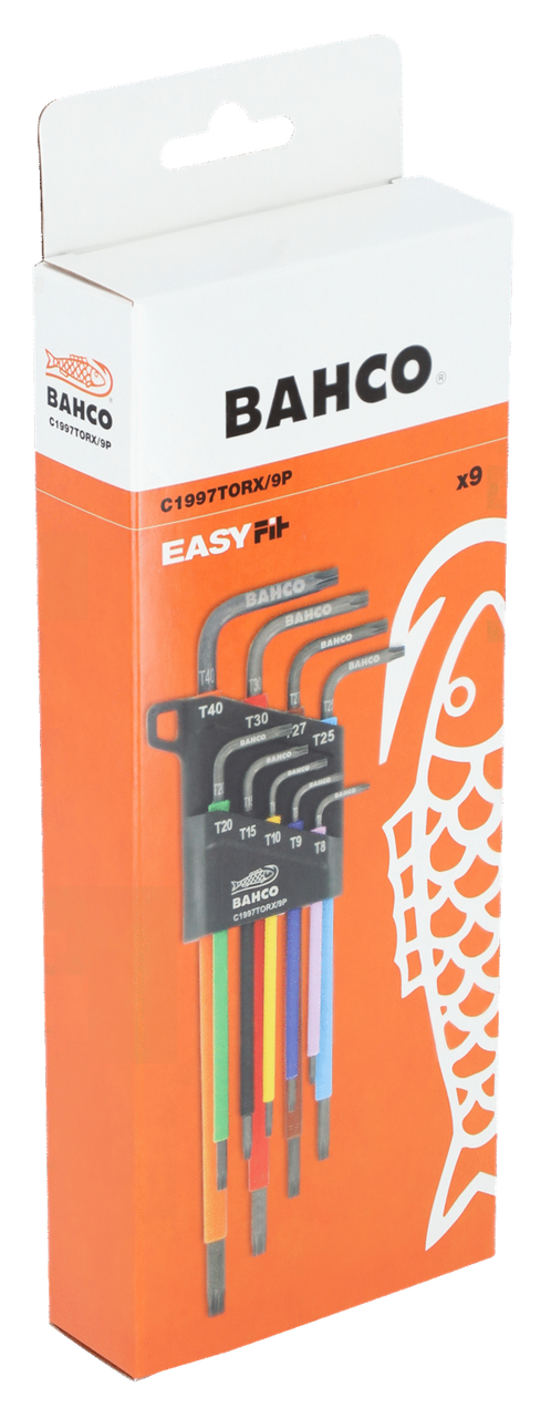 Bahco C1997TORX/9P Long TORX® Coloured L-Key Set, 9 Piece