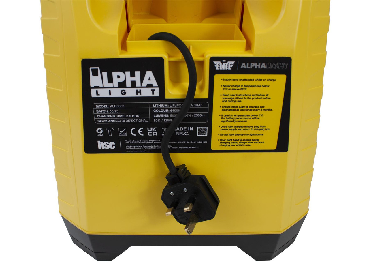 Elite Alpha Portable Rechargeable Cordless Battery LED Work Light 5000 Lumens – ALR5000