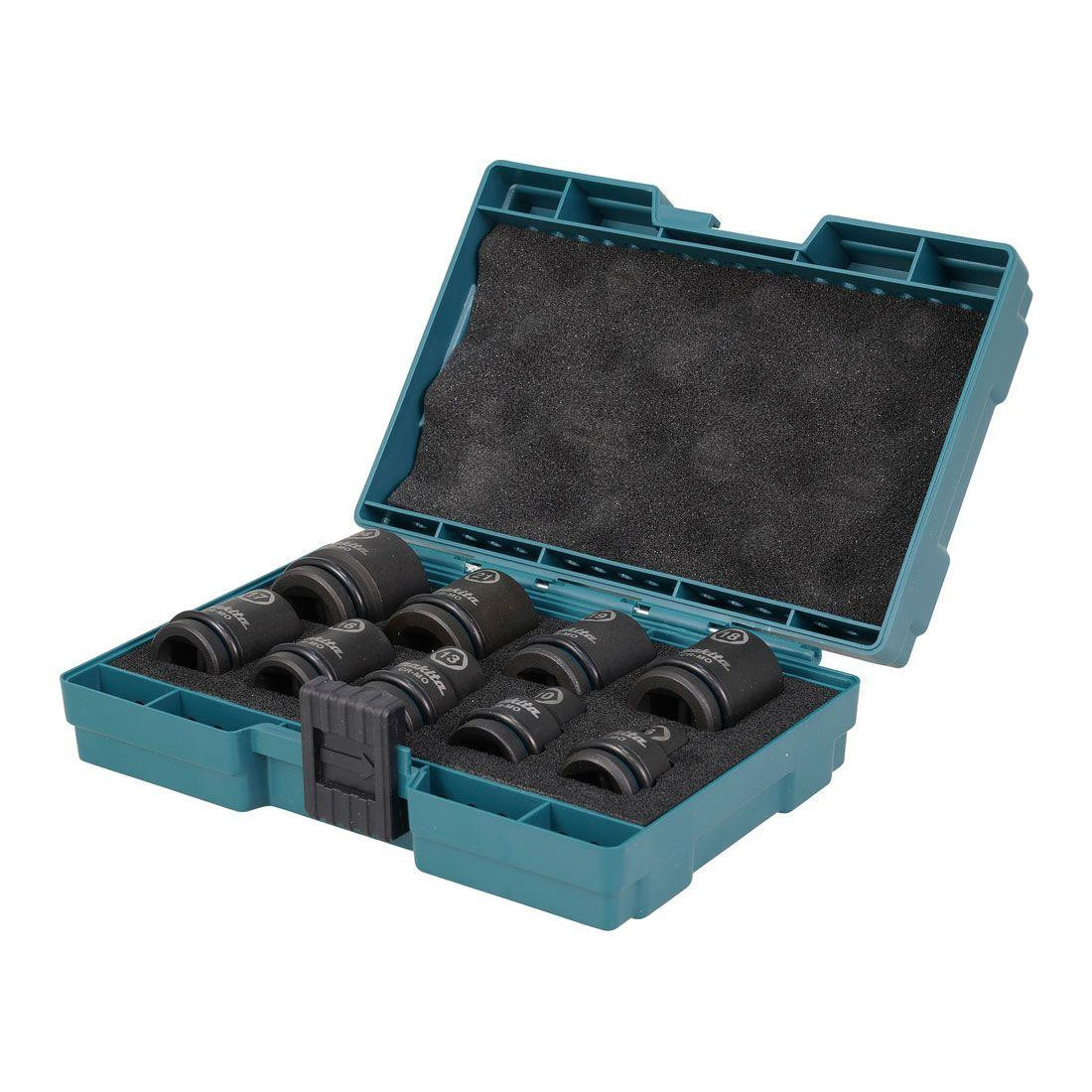 Makita E-16564 Impact Black 1/2" Socket Set – 9 Piece
