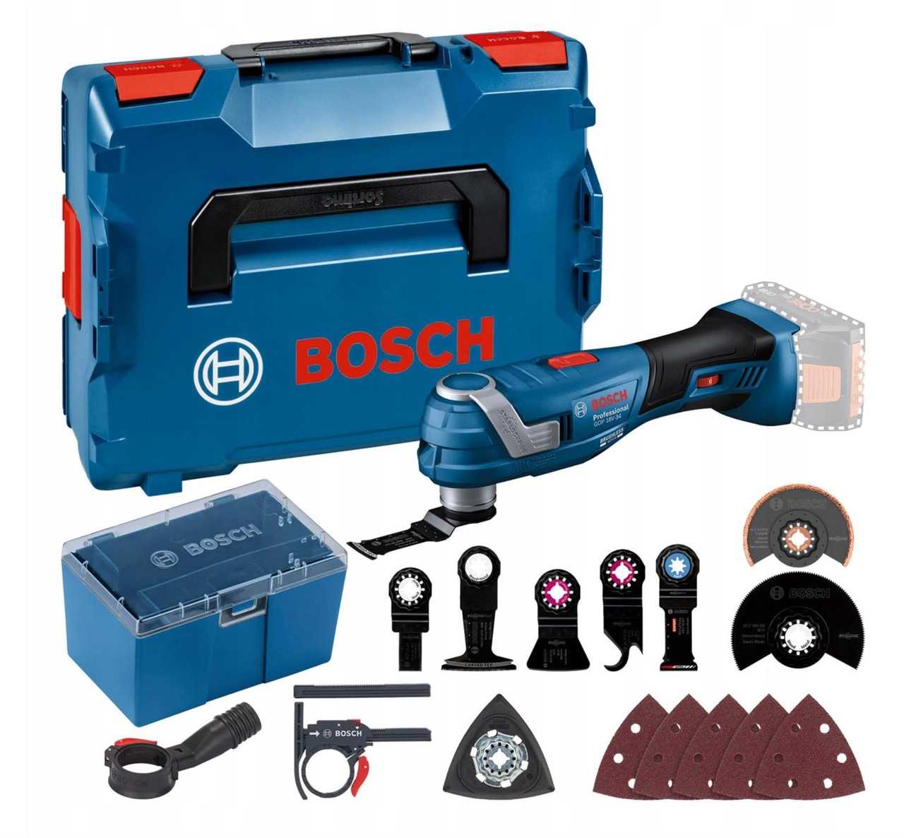 Bosch GOP 18V-34 Multi Cutter Starlock with Case and Accessories - Body Only 06018G2002 